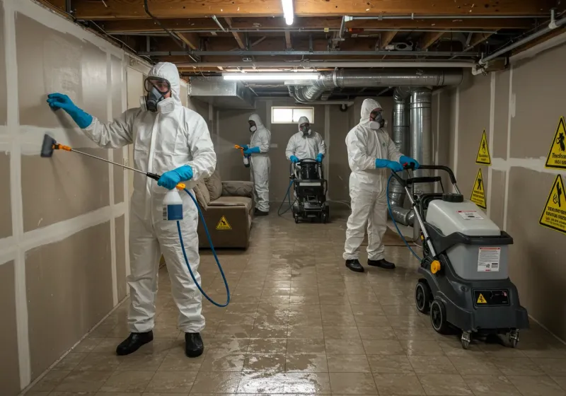 Basement Moisture Removal and Structural Drying process in Alameda, CA